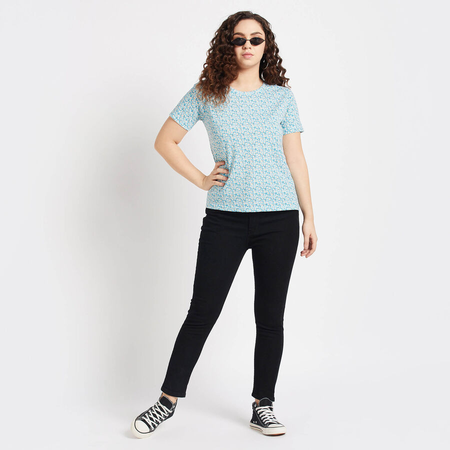 Round Neck T-Shirt, Aqua, large image number null