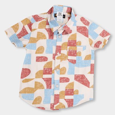 Boys' 100% Cotton Regular Collar Casual Shirt 