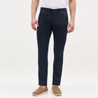 Men's Deep Navy Blue Slim Fit Casual Trousers, नेवी ब्लू, small