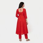 Women's Red Embroidered Ethnic Set, Red, small
