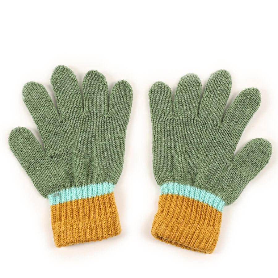Boys' Gloves, हल्का हरा, large image number null