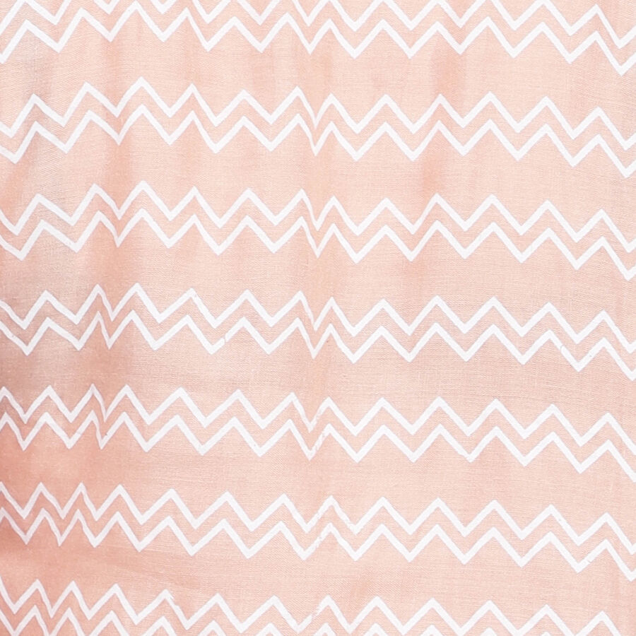 All Over Print Short Sleeves Kurti, Peach, large image number null