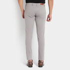 Solid 5 Pocket Skinny Casual Trousers, Light Grey, small image number null