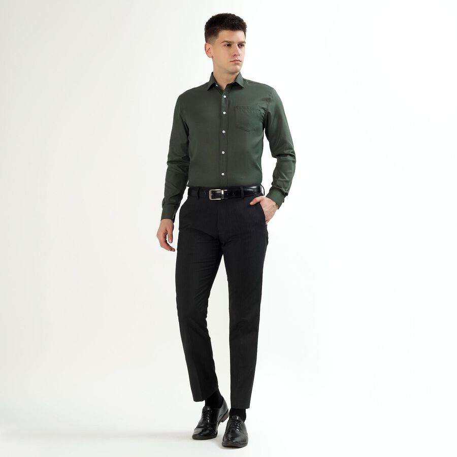 Men's Formal Shirt, गहरा हरा, large image number null