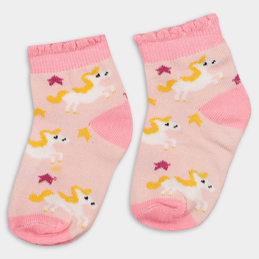 Girls' Socks (Pack of 2), Pink, large image number null