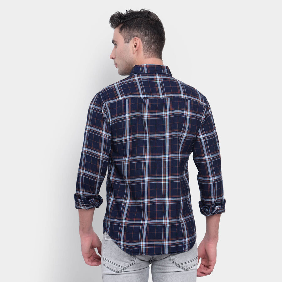 Cotton Checks Casual Shirt, Rust, large image number null