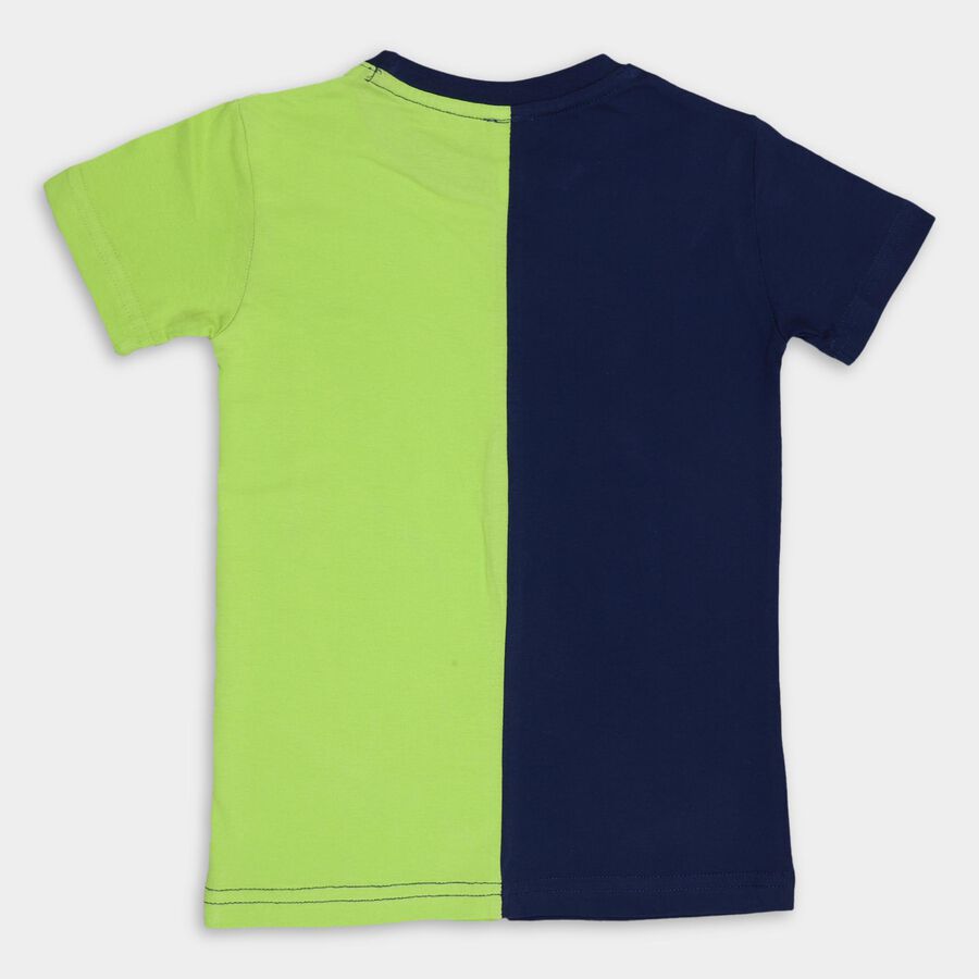 Boys' 100% Cotton Half Sleeves T-Shirt , Navy Blue, large image number null