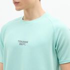 Men's Bright Aqua Crew Neck Athleisure T-Shirt, एक्वा, small