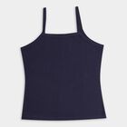 Girls' 100% Cotton Vest , Navy Blue, small image number null