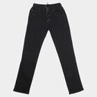 Boys' Dark Blue Drawstring Jeans, गहरा नीला, small