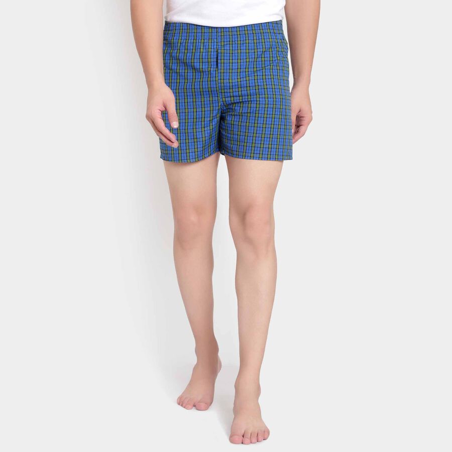 Checks Inner Elastic Boxers, Dark Blue, large image number null