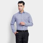 Men's 100% Cotton Formal Shirt, मध्यम नीला, small image number null