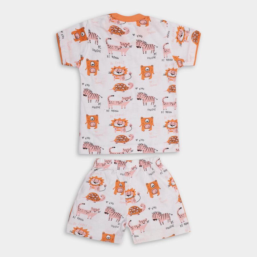Infant Boys' 100% Cotton Baba Suit , Orange, large image number null