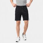 Men's Navy Blue Regular Fit Athletic Bermuda Shorts, नेवी ब्लू, small