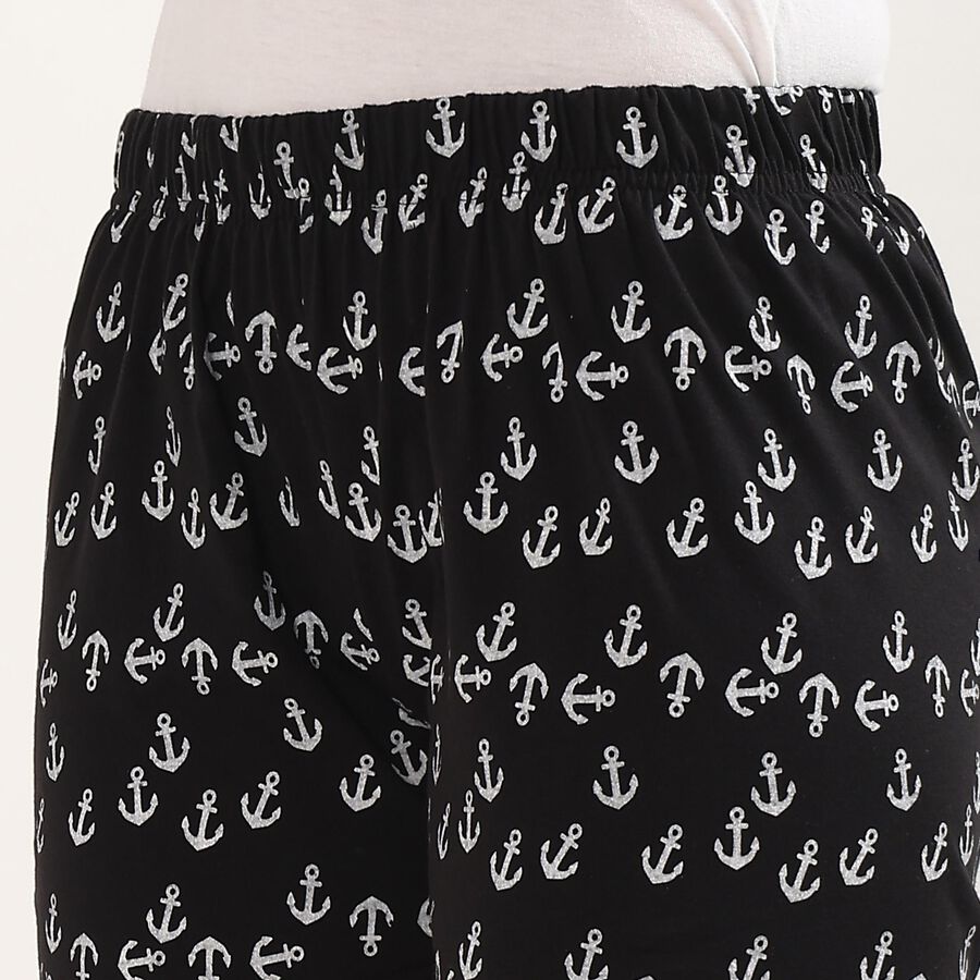 Women's Light Gray Regular Fit Drawstring Jersey Shorts, काला, large