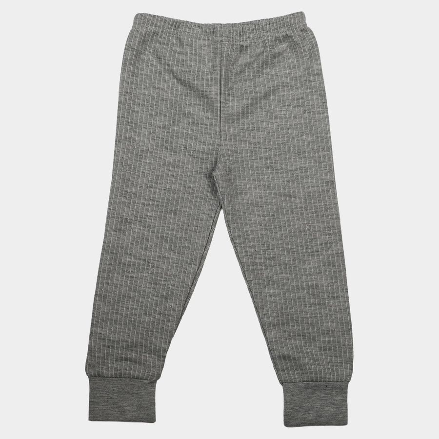 Girls Grey Long Johns Thermal, मिश्रित मध्यम ग्रे, large