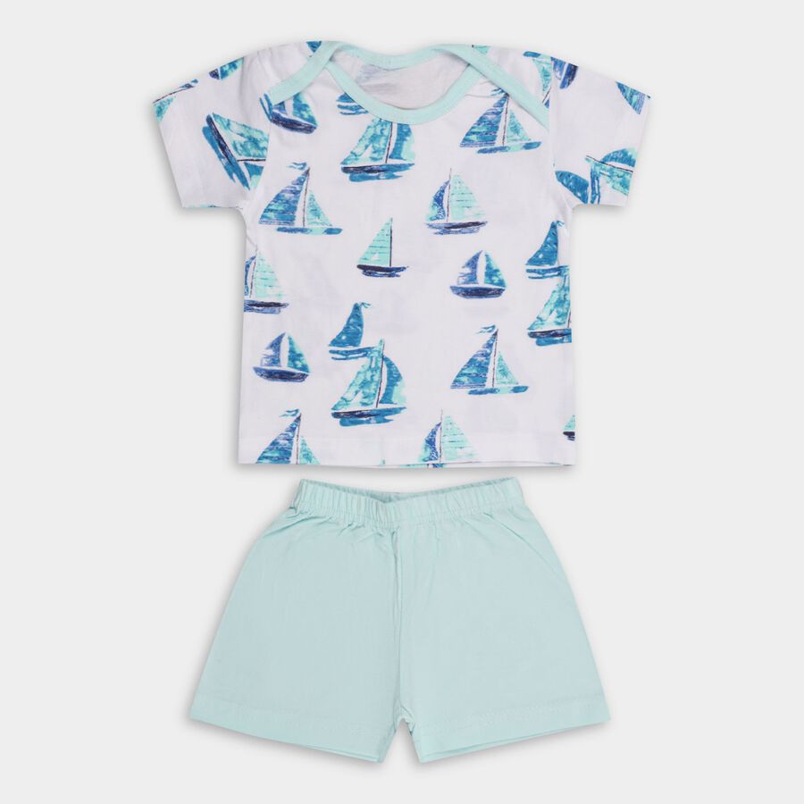 Infant Boys' 100% Cotton Baba Suit , Light Blue, large image number null
