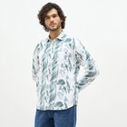 Men's Muted Sage Green Printed Classic Casual Shirt, Dark Green, small image number null