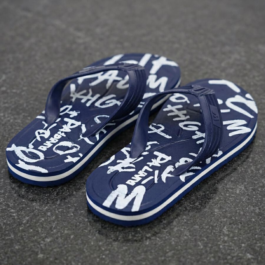 Men's Slipper, नेवी ब्लू, large