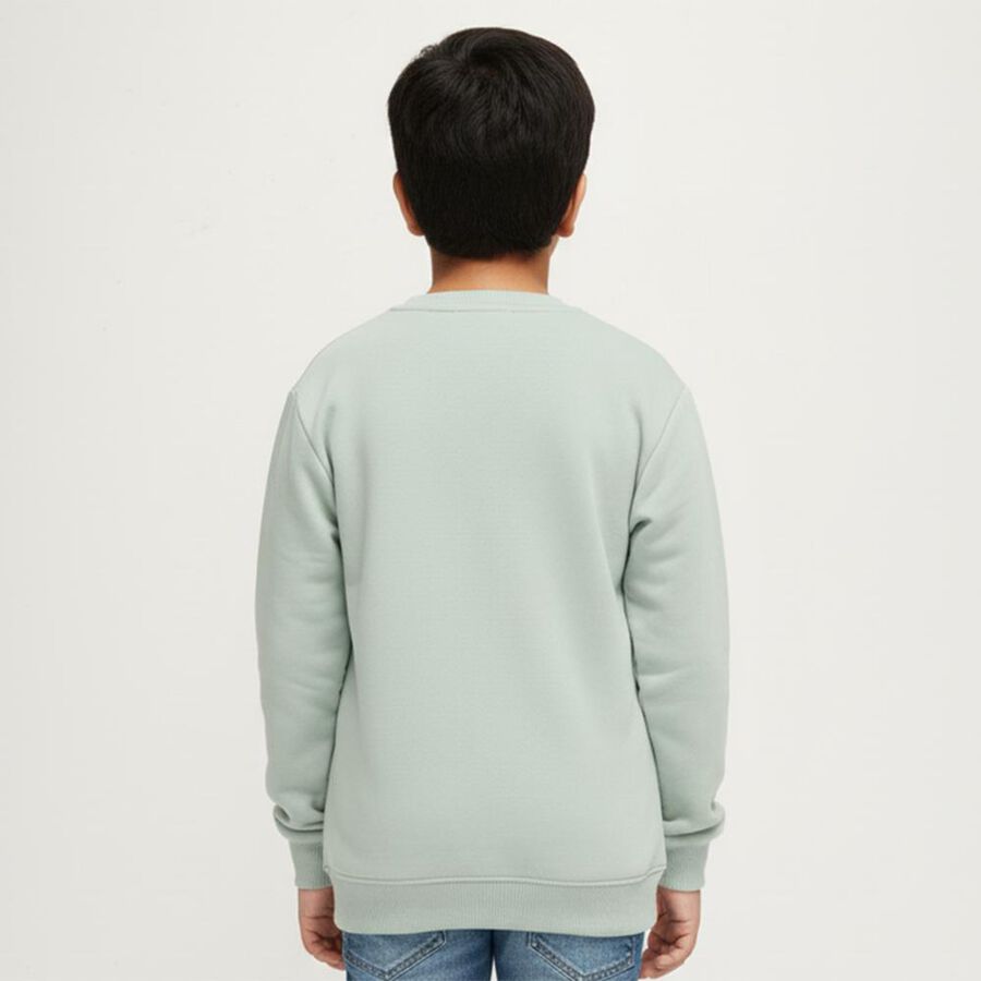 Boys' Sweatshirt, हल्का हरा, large image number null