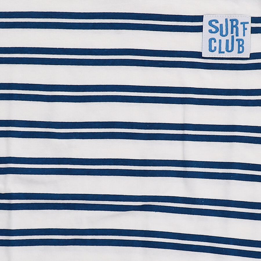 Boys Light Blue and White Cotton Crew Neck Casual T-Shirt, हल्का नीला, large