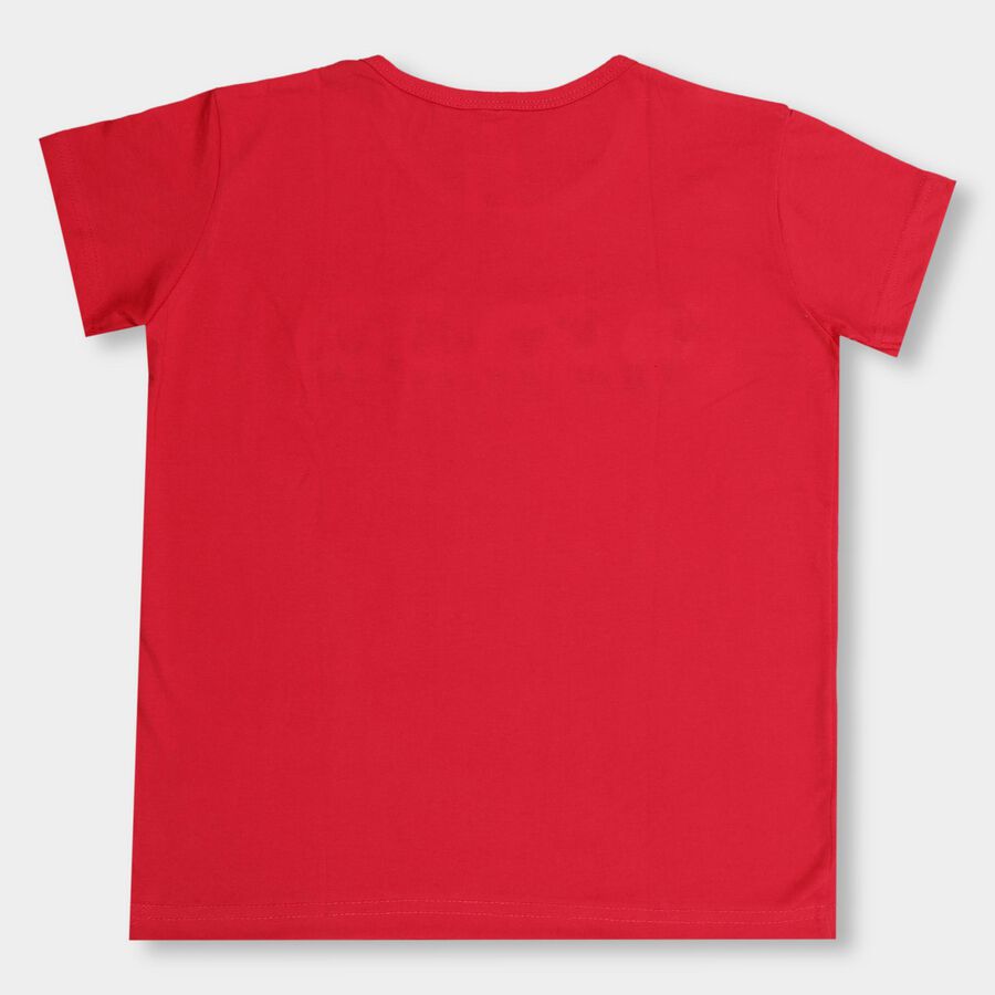 Girls' 100% Cotton T-Shirt, Fuchsia, large image number null