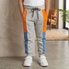 Boys Ecru Melange Jogger Graphic Pyjama, Ecru Melange, small