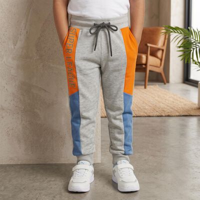 Boys Ecru Melange Jogger Graphic Pyjama