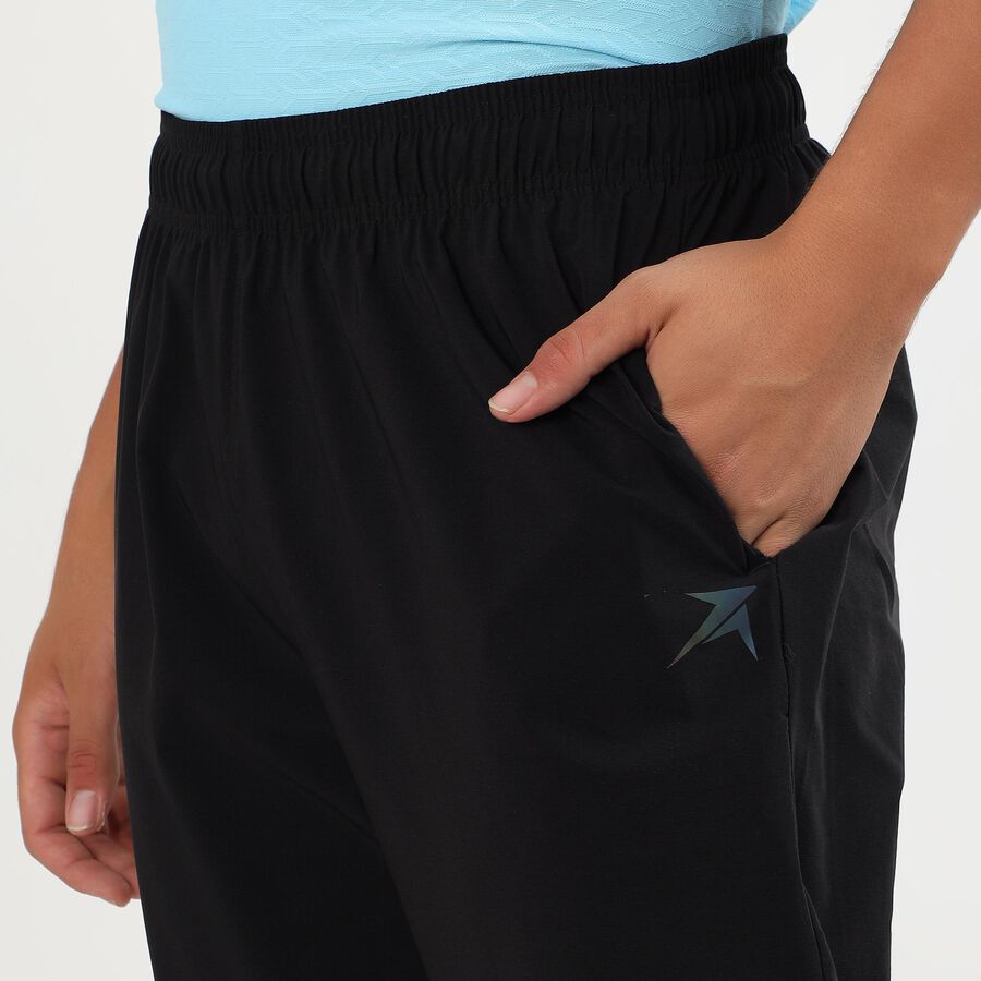 Women's Jet Black Regular Fit Cut And Sew Track Pants, काला, large image number null
