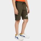 Boys Olive Green Regular Fit Side Striped Bermuda Shorts, Olive, small
