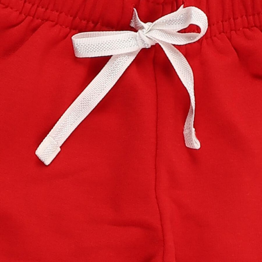 Girls Bright Cherry Red Jogger Style Cool Girl Pyjama, लाल, large image number null