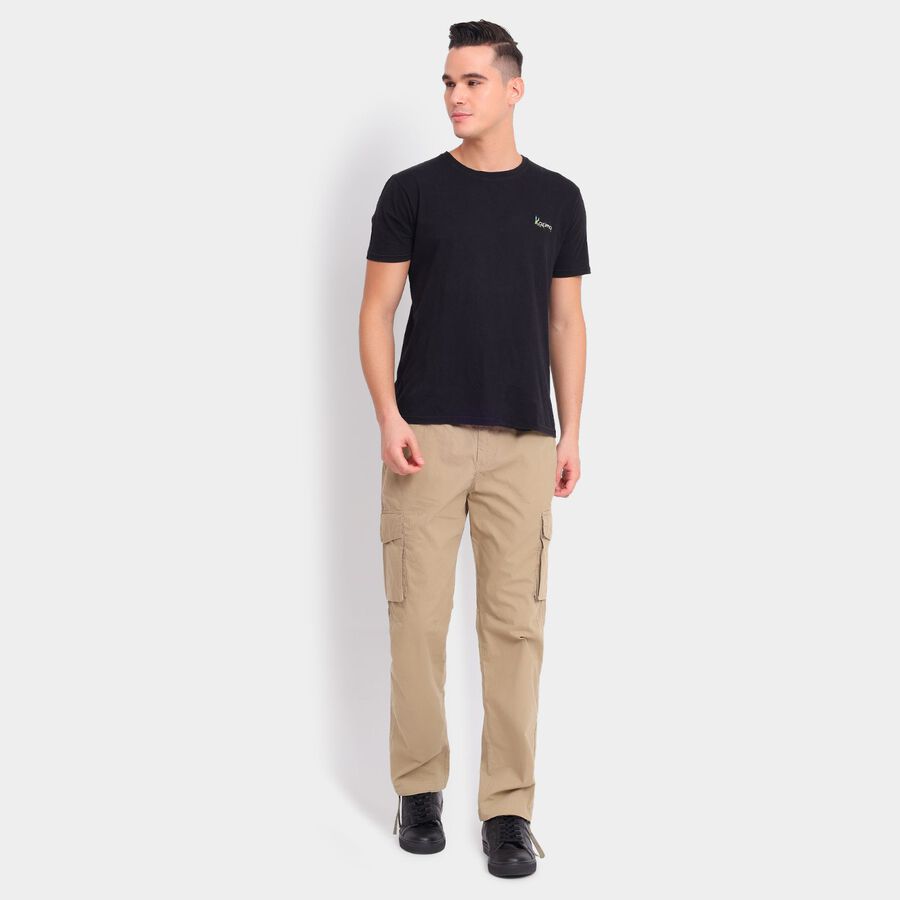 Men's 100% Cotton Track Pants, Khaki, large image number null