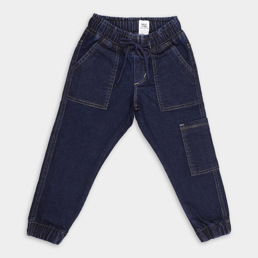 Boys' 100% Cotton Jeans , Mid Blue, large image number null