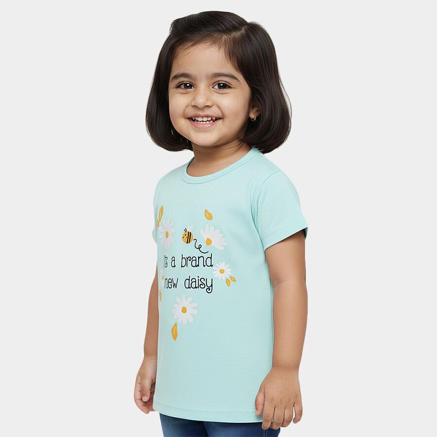 Girls' T-Shirt, हल्का नीला, large