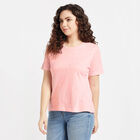 Round Neck T-Shirt, Pink, small image number null