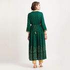 3/4Th Sleeves Flared Kurta, Dark Green, small image number null