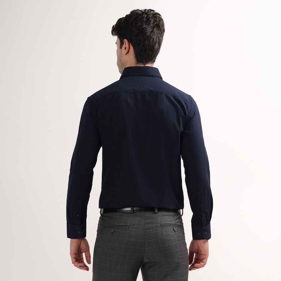 Men's Formal Shirt, Navy Blue, large image number null
