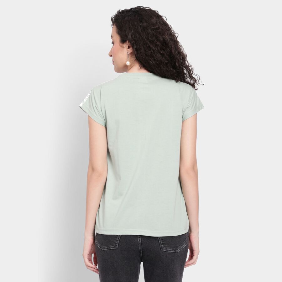 Ladies' Round Neck T-Shirt , हल्का हरा, large image number null