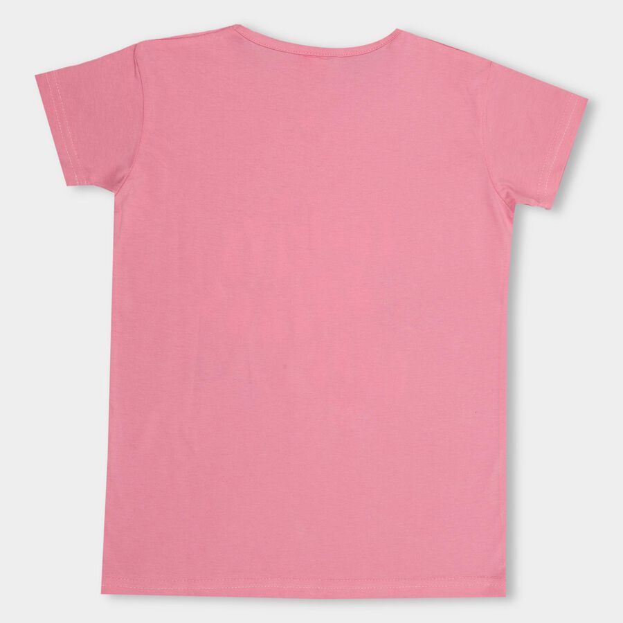 Girls' T-Shirt , Pink, large