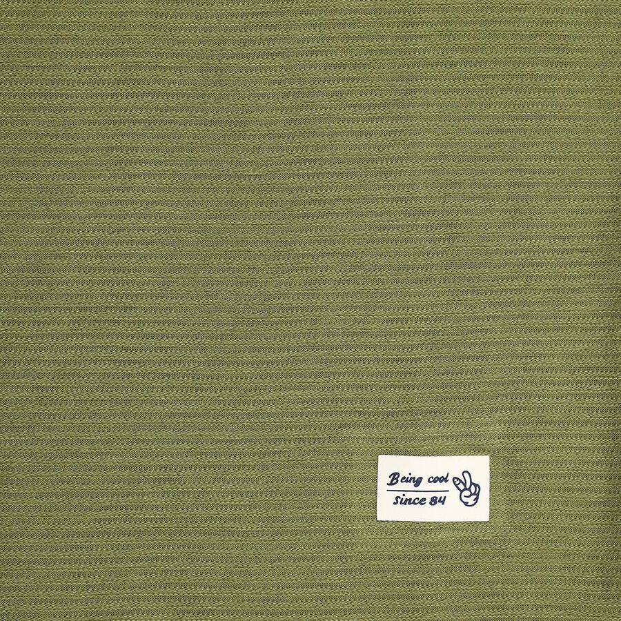 Boys Muted Olive Green Crew Neck Casual T-Shirt, ओलिव, large image number null