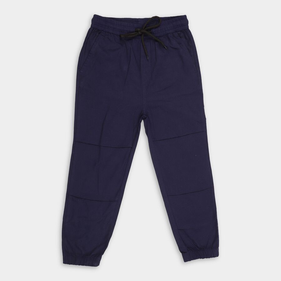 Boy's Cotton Trousers, Navy Blue, large image number null