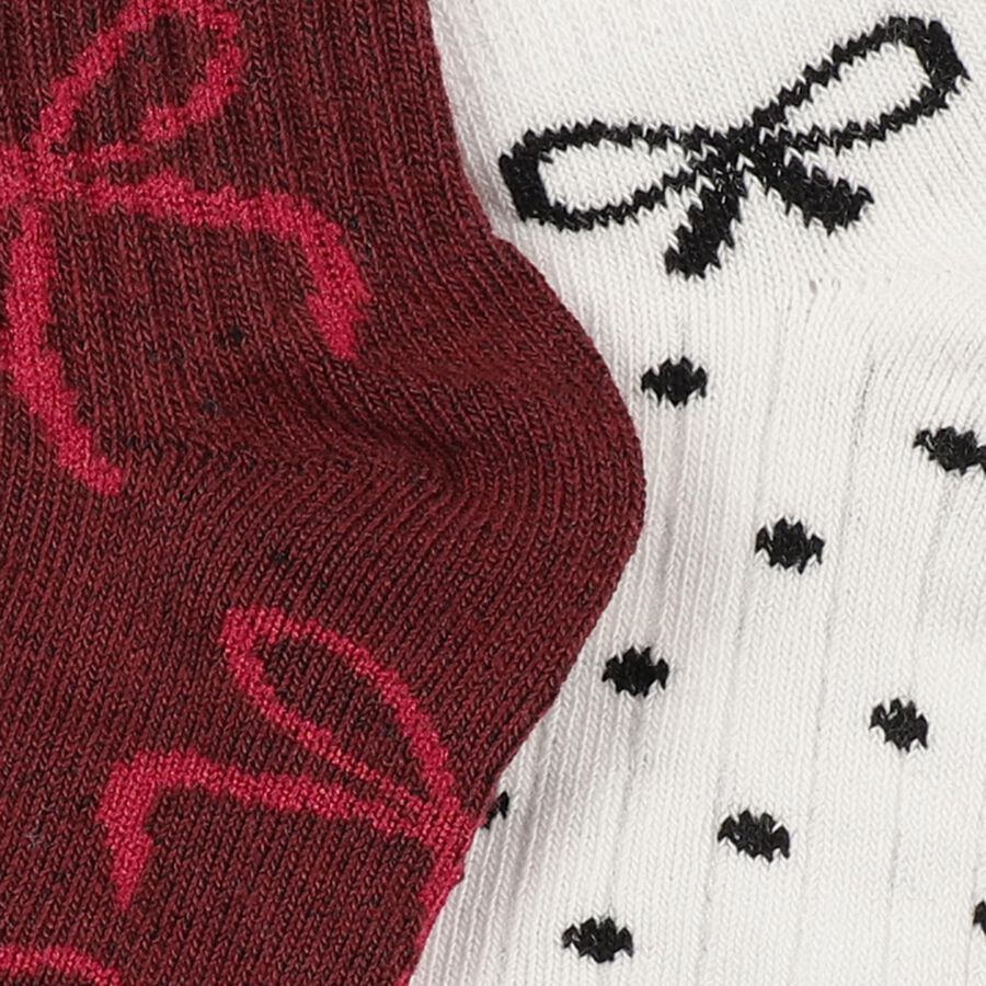 Girls' Light Pink Regular Fit Ankle-Length Socks, मरून, large image number null