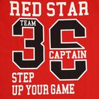 Boys Bright Cherry Red Crew Neck Casual Graphic T-Shirt, लाल, small image number null