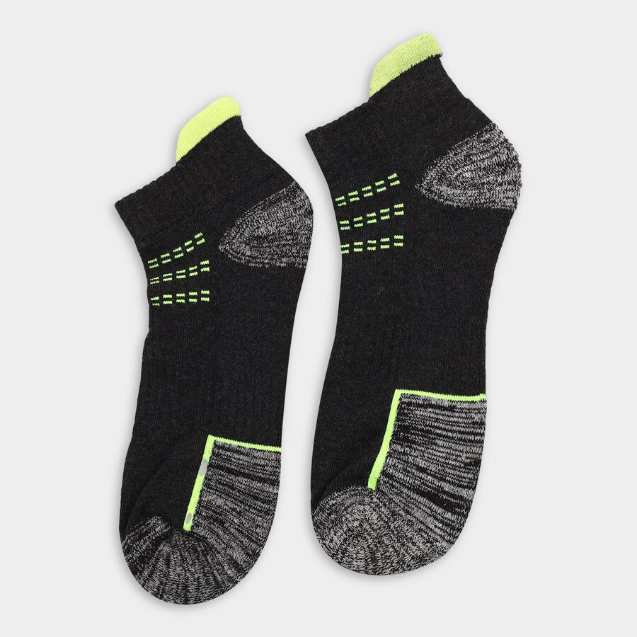 Men's Socks (Pack of 3), Black, large