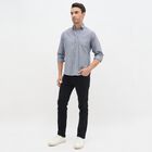 Men's Deep Midnight Navy Blue Spread Collar Casual Shirt, नेवी ब्लू, small image number null