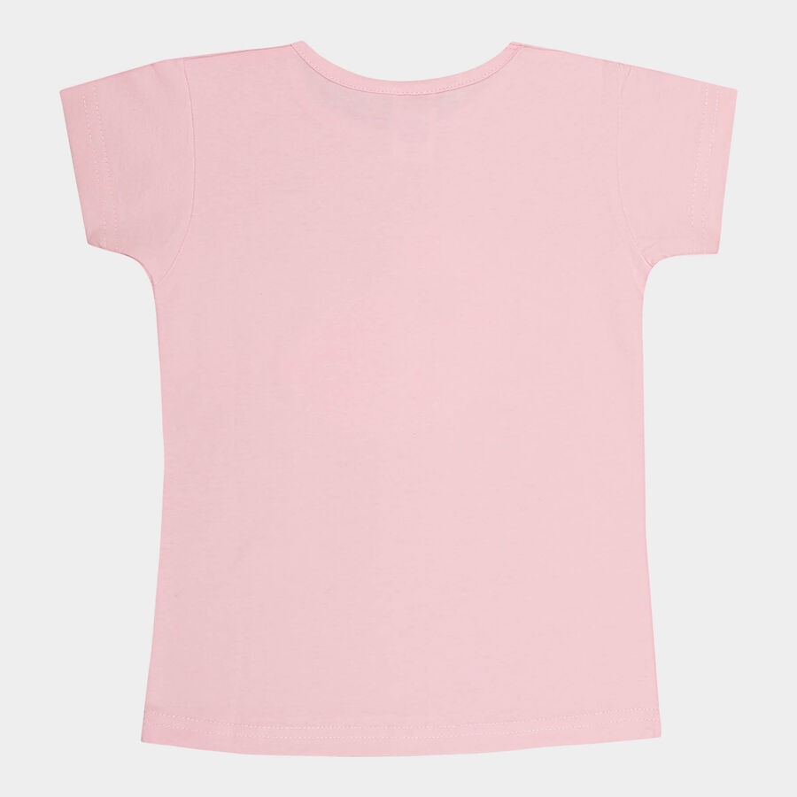 Girls Cotton T-Shirt, Light Pink, large image number null