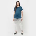 Cut N Sew Round Neck T-Shirt, Teal Blue, small image number null