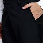 Men's Slim Fit Formal Trousers, Black, small image number null