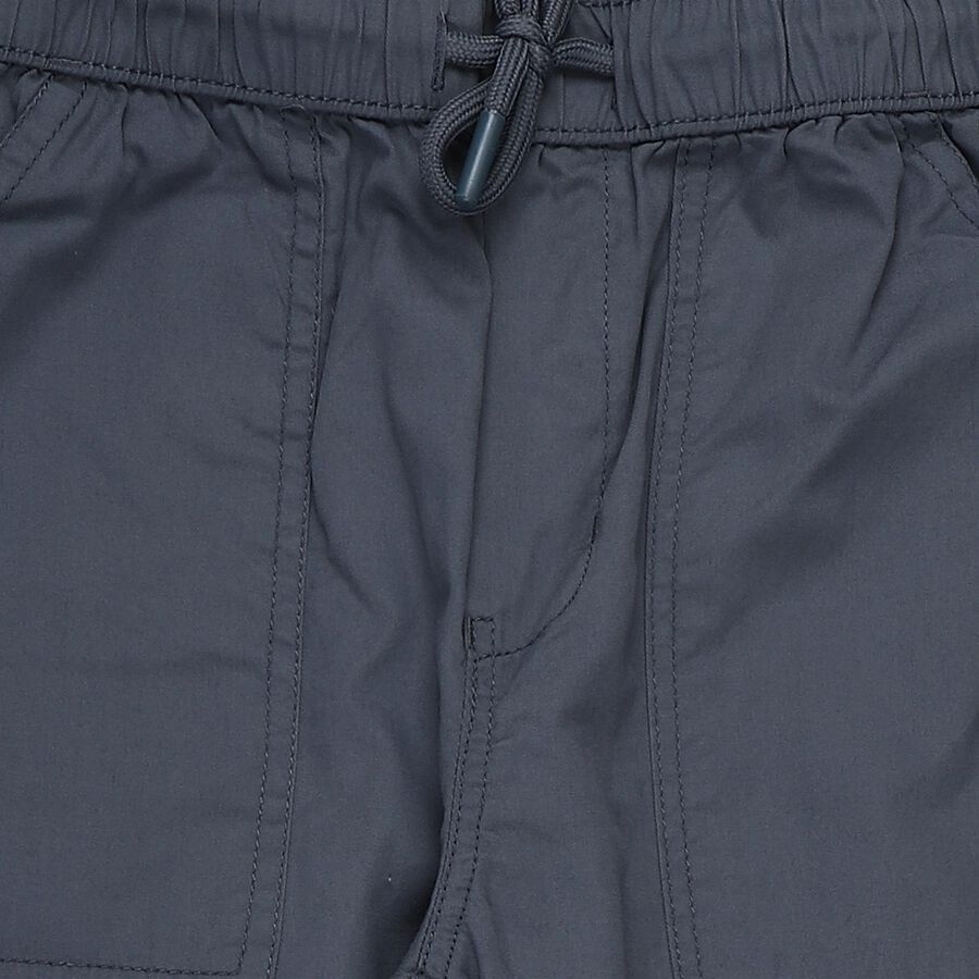 Boys Blue Cotton Regular Fit Trousers, हल्का नीला, large