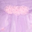 Girl's Embellished Gathered Lilac Frock, Lilac, small image number null